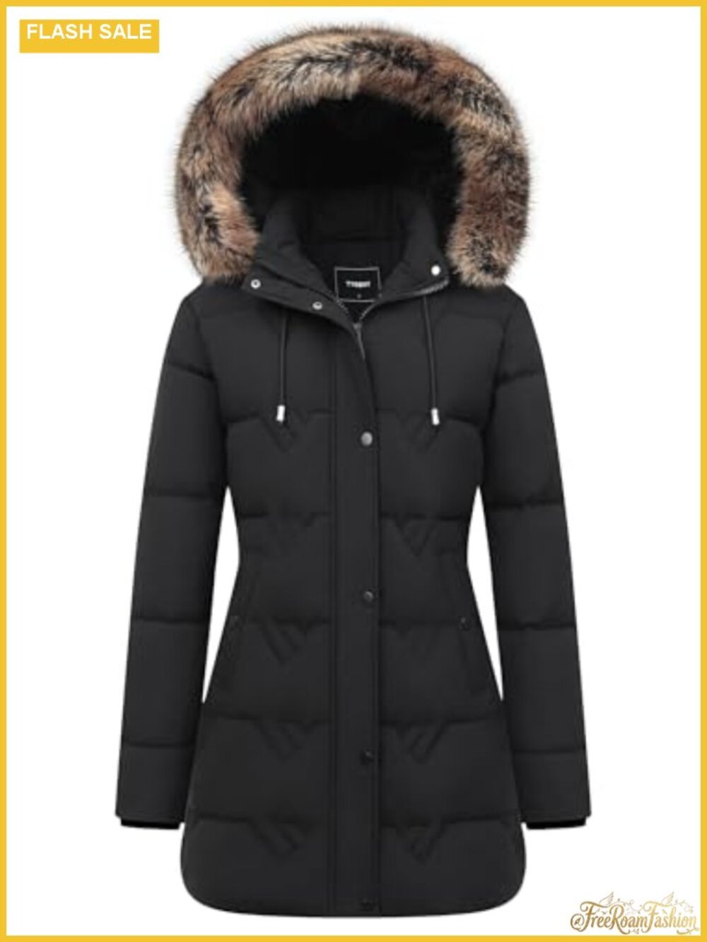 Women's Waterproof Long Insulated Parka Winter Coat Detachable Hood